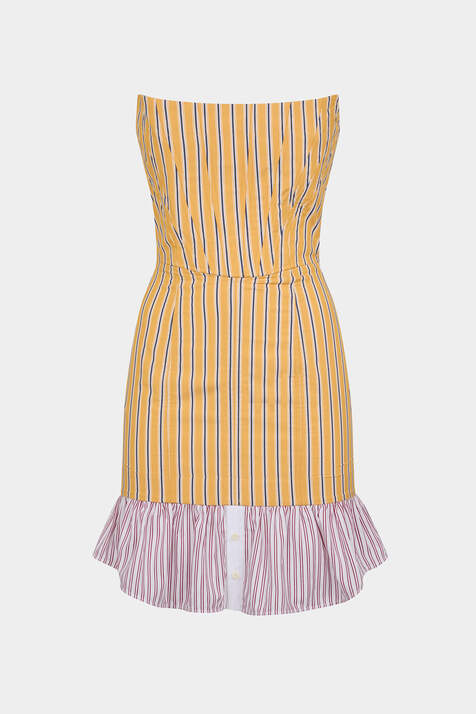 Preppy Striped Bustier Dress图片编号3