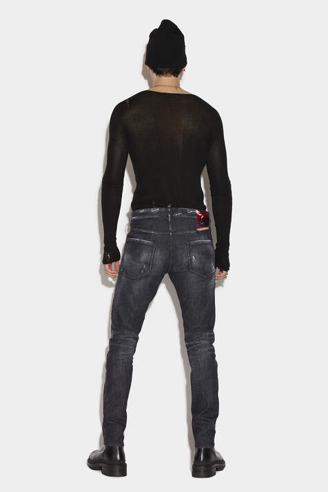Black Knee Patches Wash Cool Guy Jeans image number 2