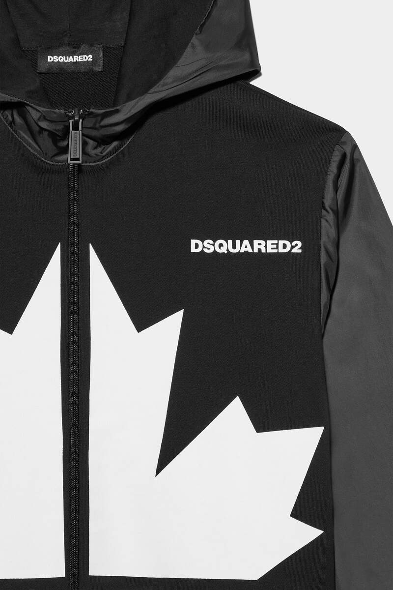 Dsquared2 Men's Leaf Zip Jacket Hoodie Black M - 2023