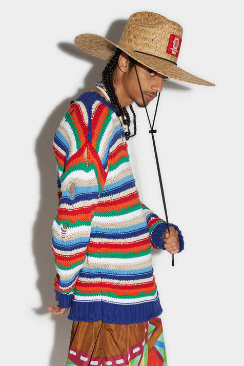 Striped Destroy Sweater