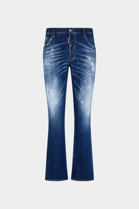 Medium Red Spots Wash Flare Bootcut Jeans