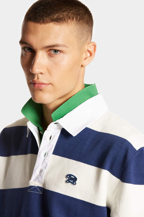 Cotton Knitted Rugby Polo-Shirt image number 5