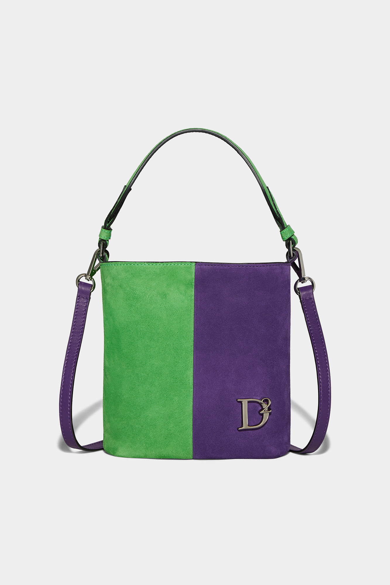 Dsquared2 Small Crosta Top Handle Bag In Green,purple