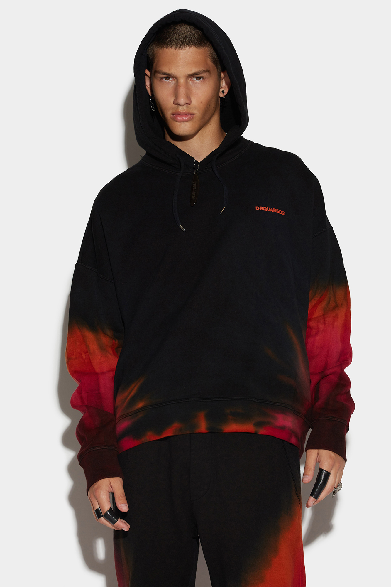 DSQUARED2 D2 FLAMEN TIE&DYED K2 OVER HOODIE