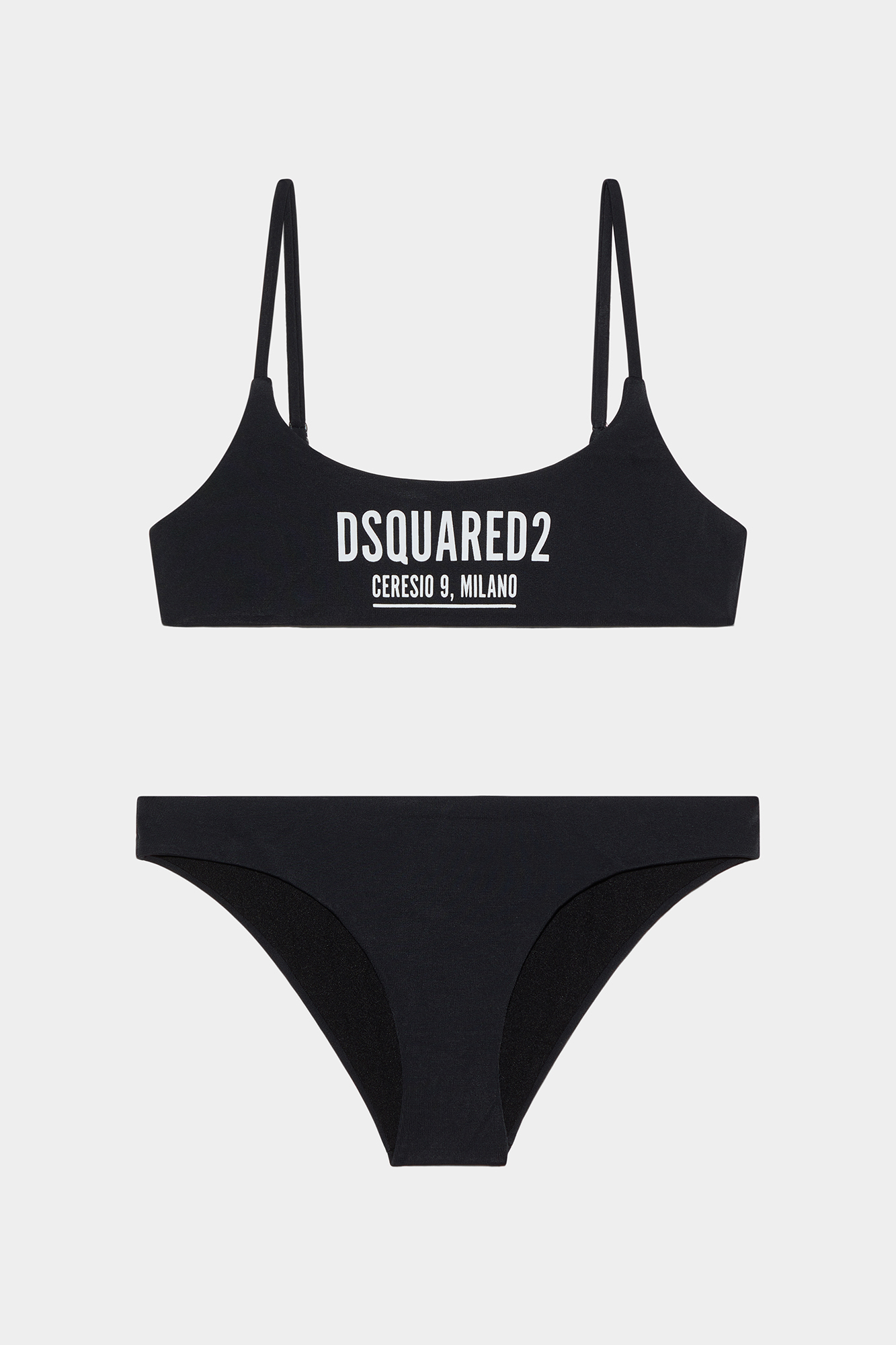 Dsquared2 Kids' Logo-print Bikini Set In Black | ModeSens
